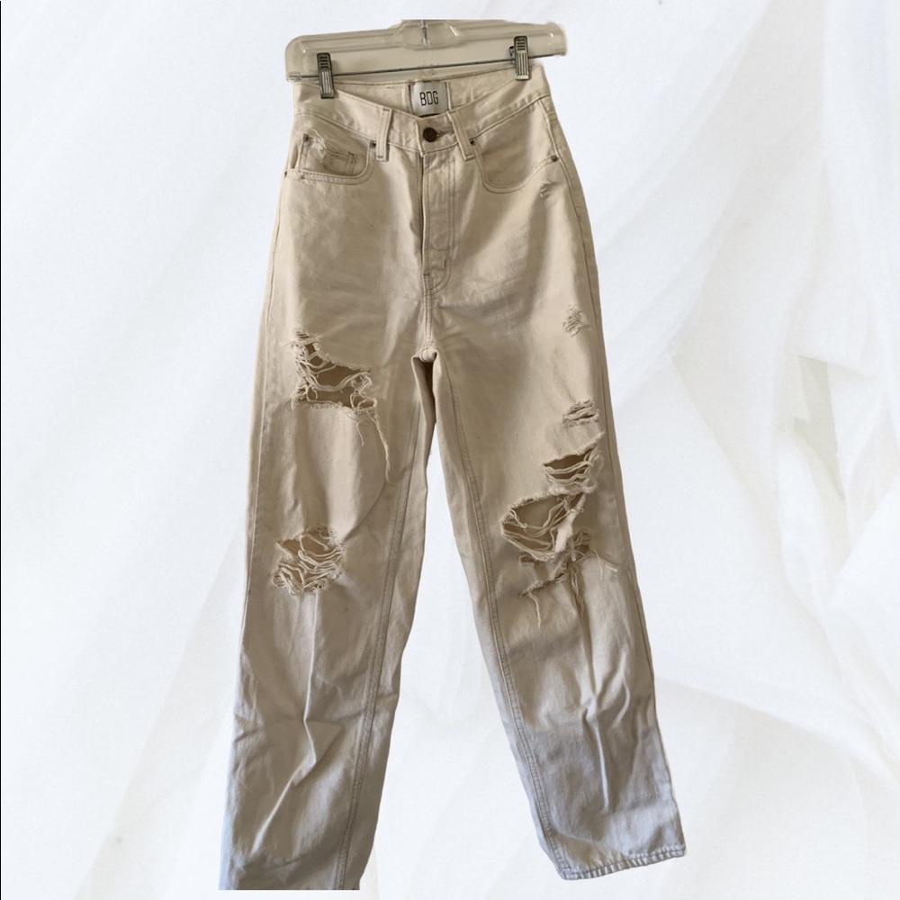 Urban Outfitters BDG cream straight leg jeans